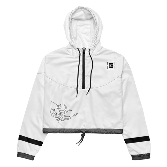 Cropped Squid Windbreaker (White)