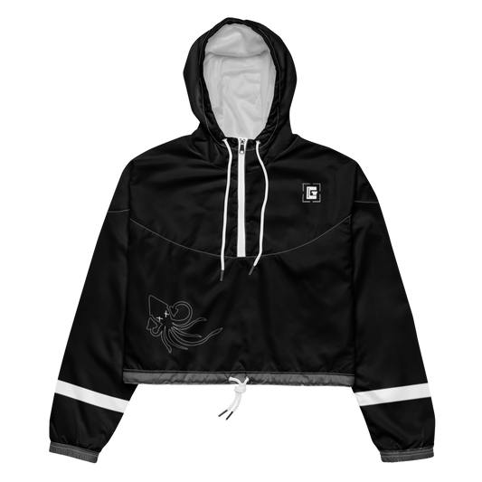 Cropped Squid Windbreaker (Black)